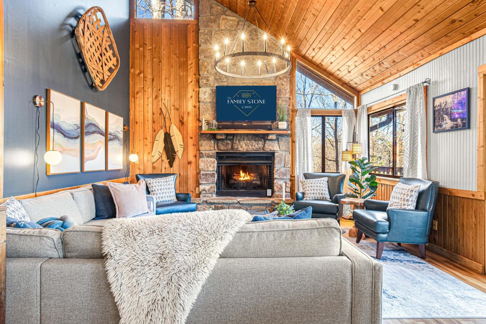 The Family Stone Luxe Cabin Sleeps 12 Hot Tub Dogfriendly Dollywood ピジョンフォージ エクステリア 写真